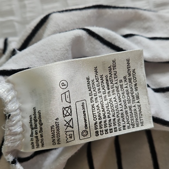 Striped Black and White T-Shirts - Picture 4 of 6